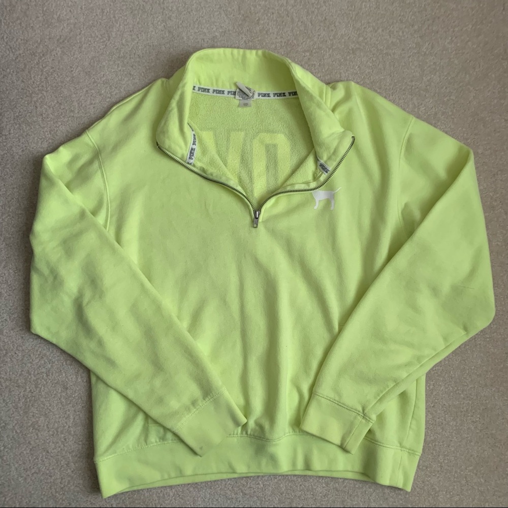 Women’s Lime Green PINK Half-Zip